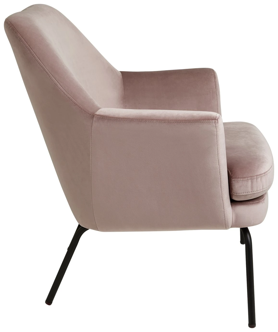 Habitat Celine Velvet Accent Chair - Pink - Image 3