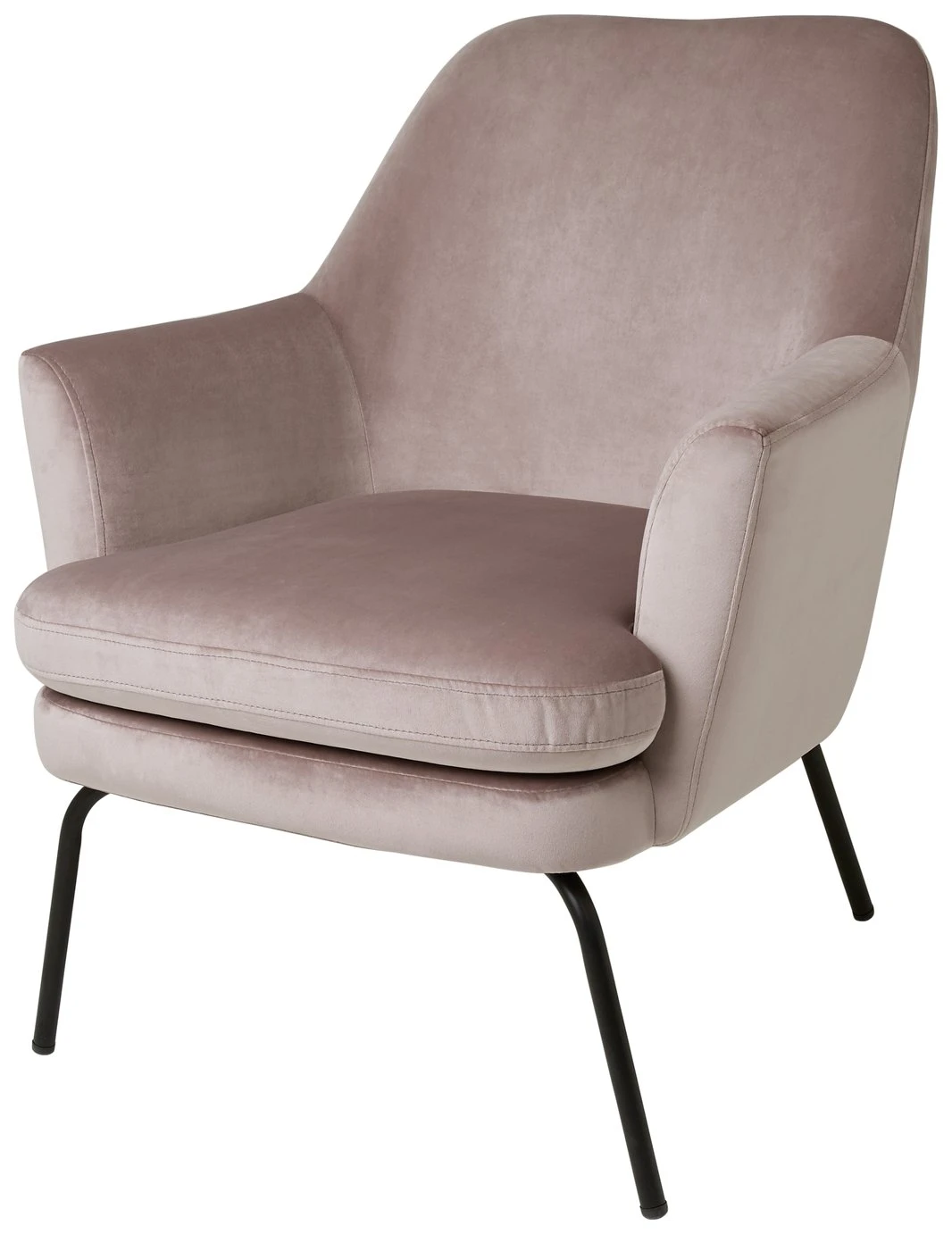 Habitat Celine Velvet Accent Chair - Pink - Image 5