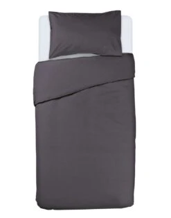 Habitat Cotton Rich Plain Charcoal Bedding Set - Single