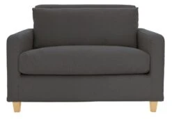 Habitat Chester Fabric Cuddle Chair - Light Feet - Charcoal