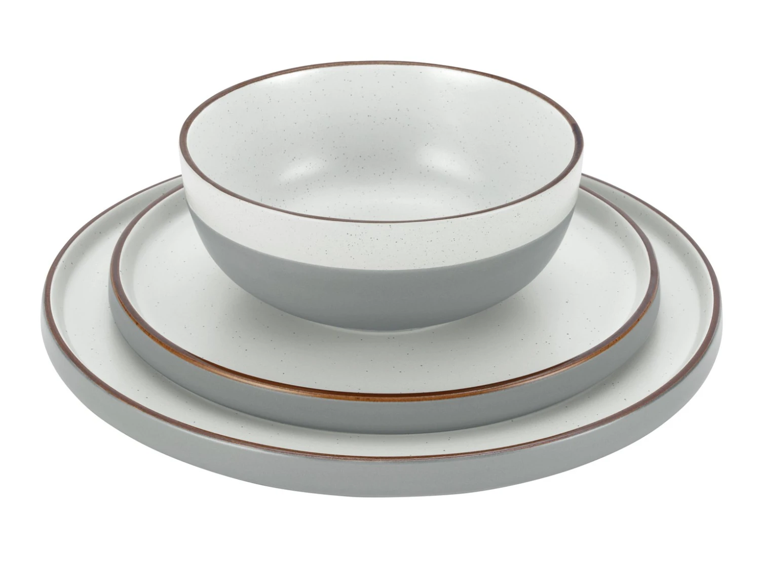 Habitat Loft Living Speckle 12 Piece Dinner Set - Grey - Image 3