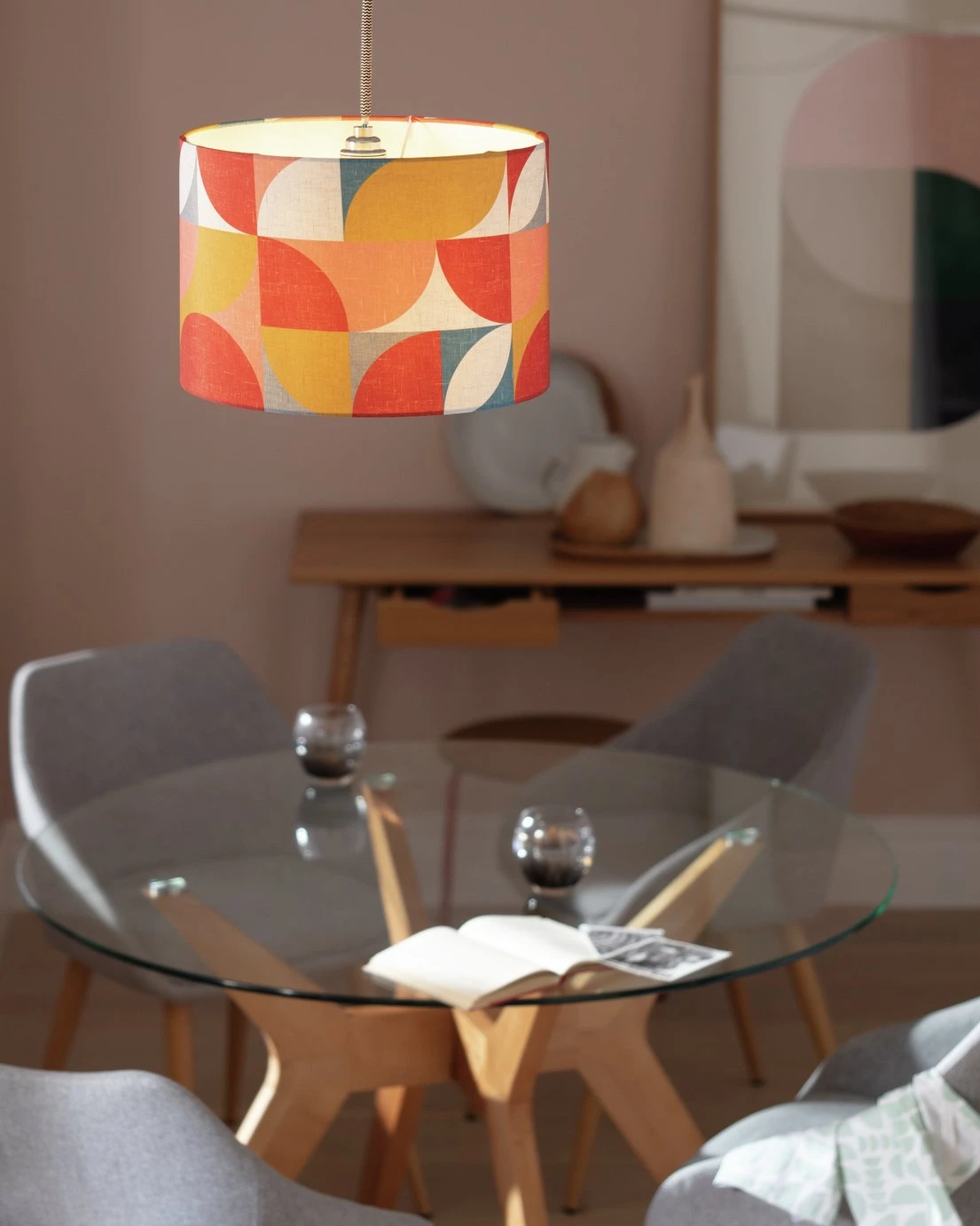 Habitat Mid Century Printed Shade - Multicolour - Image 5