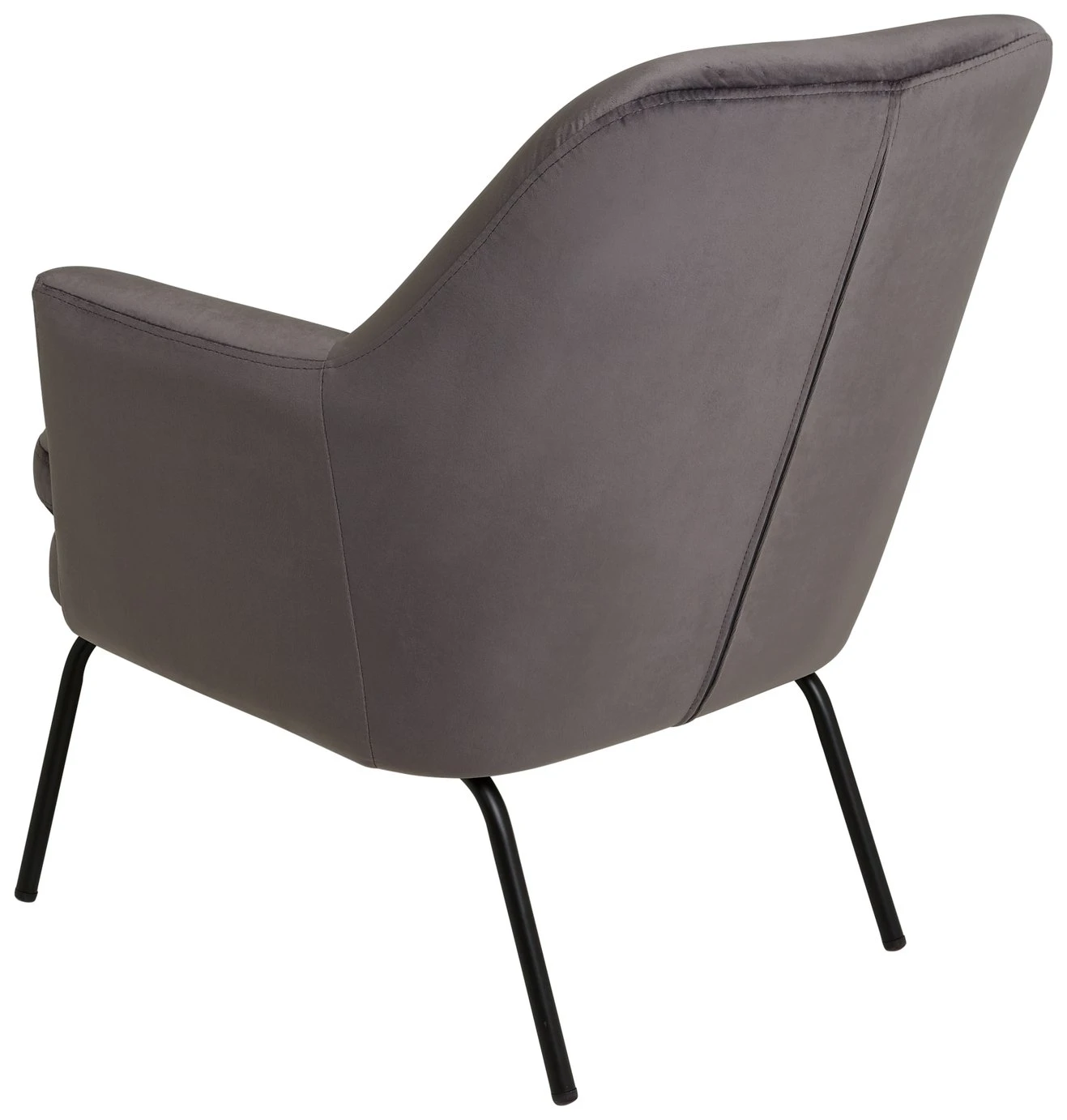 Habitat Celine Velvet Accent Chair - Grey - Image 5