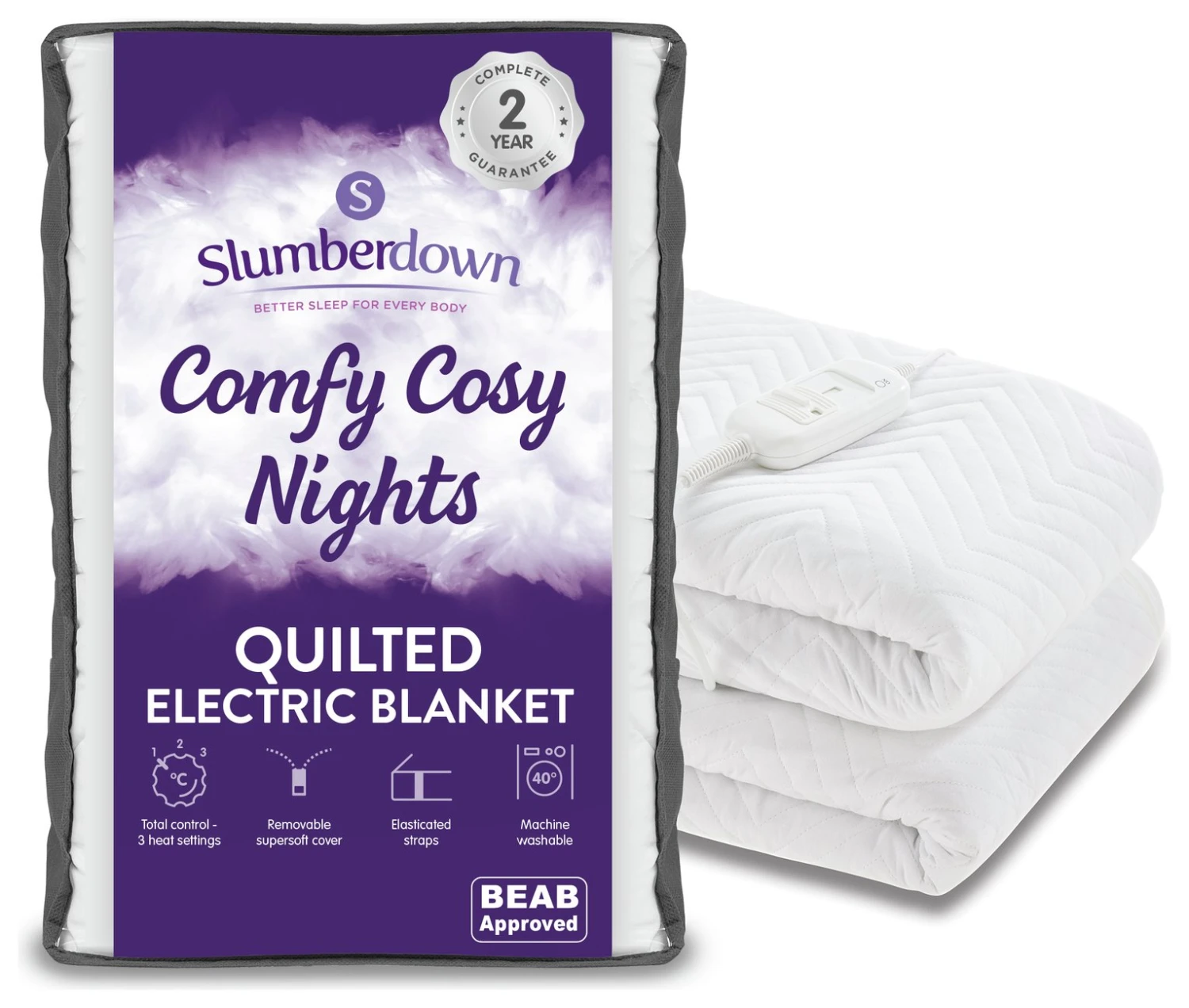 Slumberdown Warm And Cosy Electric Underblanket - Single - Image 2