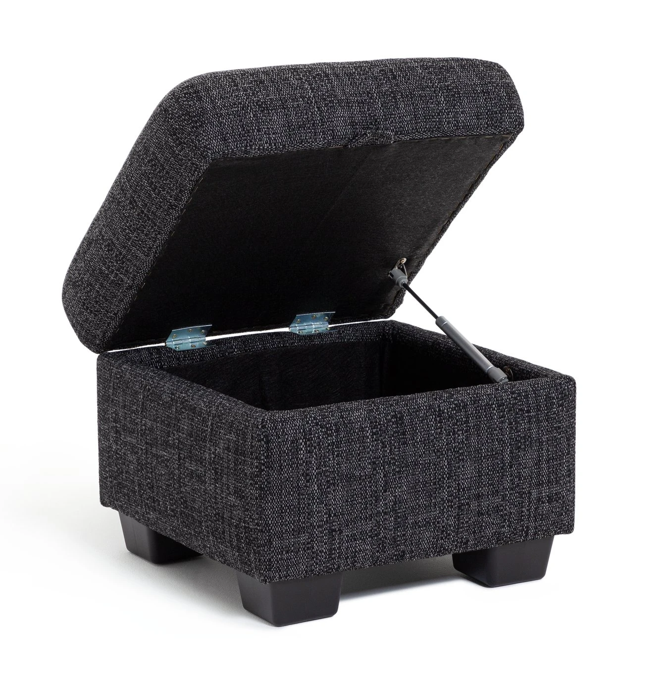 Habitat Lisbon Fabric Storage Footstool - Charcoal - Image 6