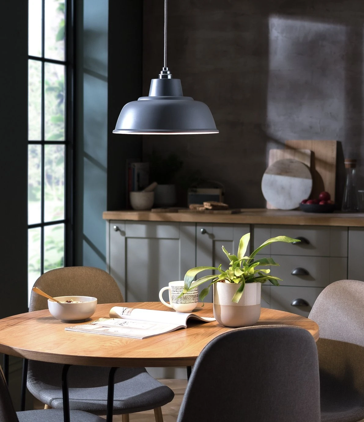 Habitat Core Metal Pendant Shade - Flint Grey - Image 2