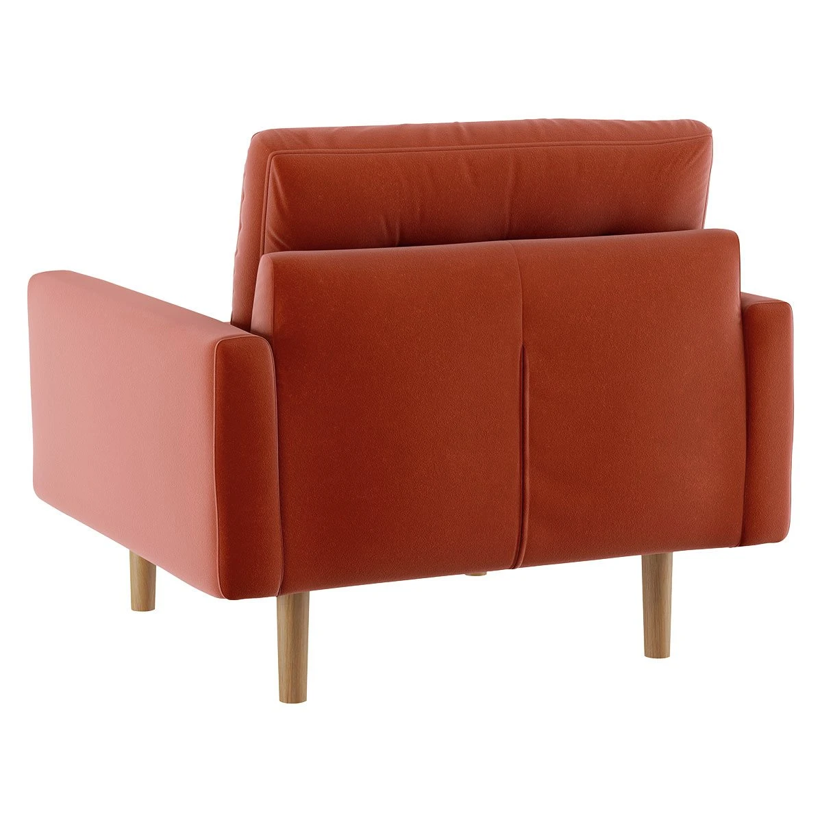 Habitat Fenner Velvet Fabric Armchair - Orange - Image 6