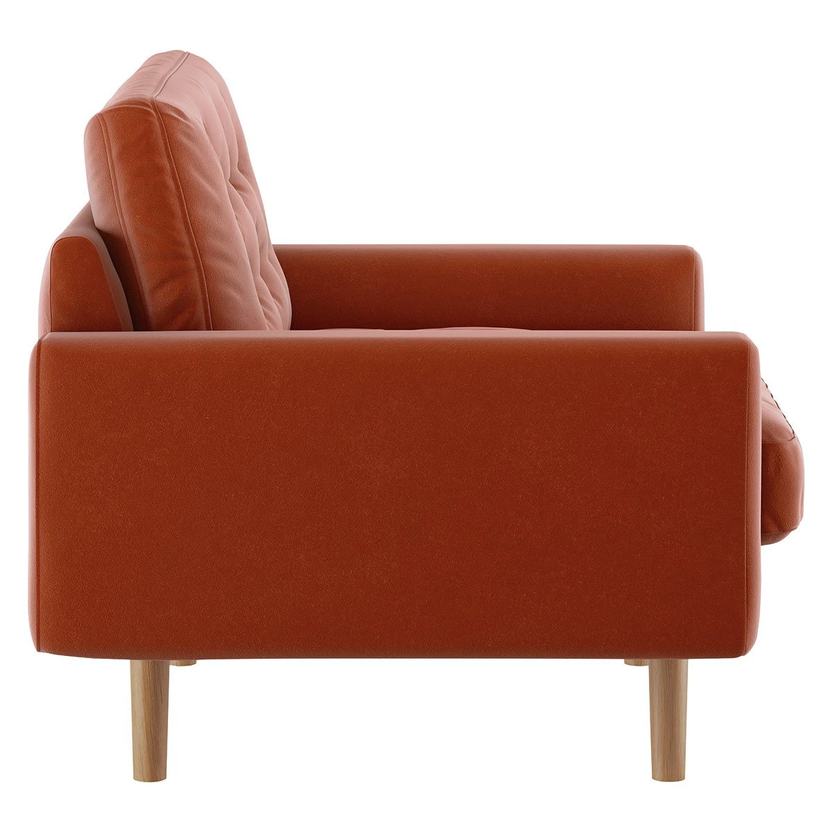 Habitat Fenner Velvet Fabric Armchair - Orange - Image 7
