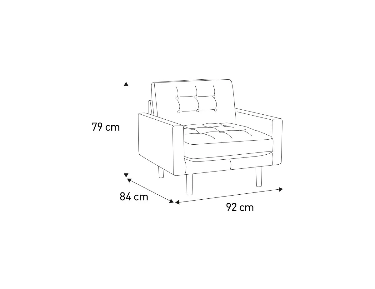 Habitat Fenner Velvet Fabric Armchair - Orange - Image 9