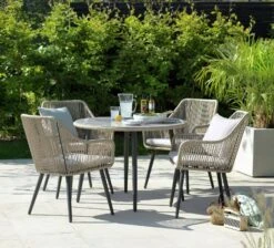 Habitat Malta 4 Seater Rattan Effect Patio Set - Natural
