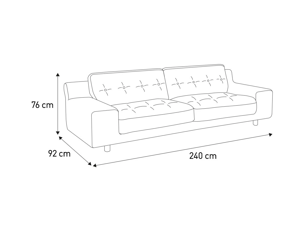 Habitat Hendricks Velvet 4 Seater Sofa - Dark Grey - Image 4