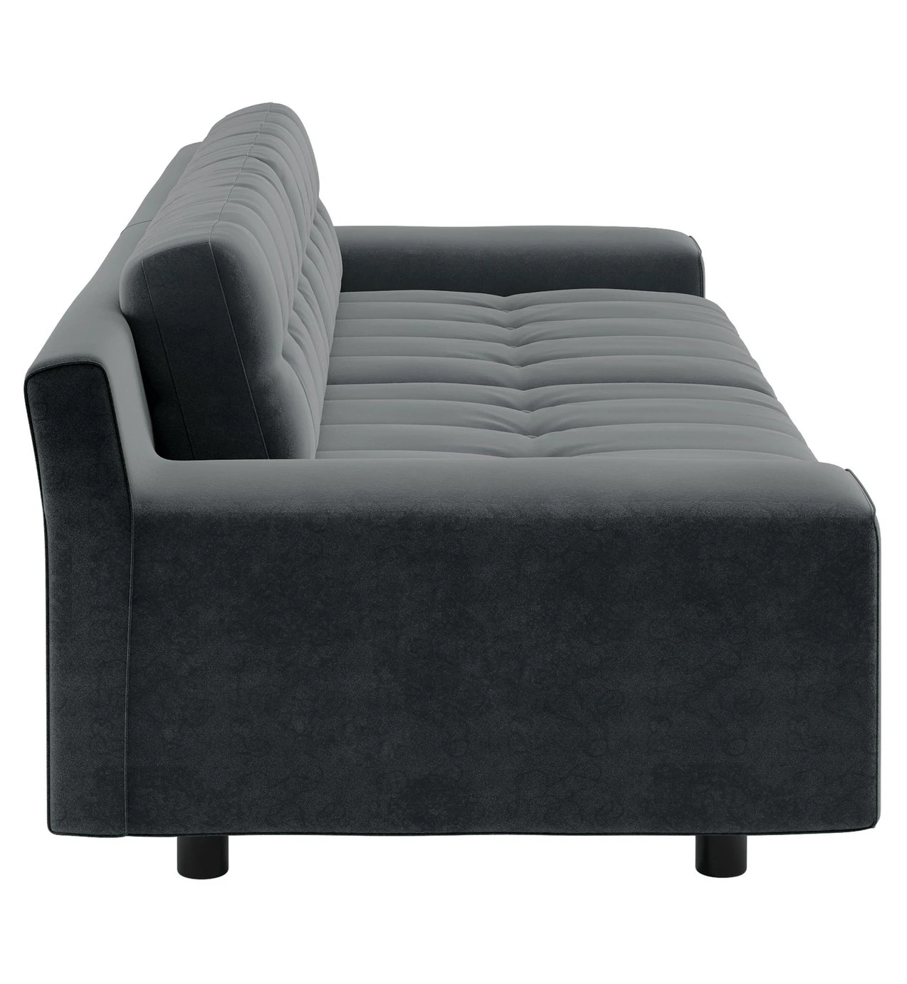 Habitat Hendricks Velvet 4 Seater Sofa - Dark Grey - Image 6