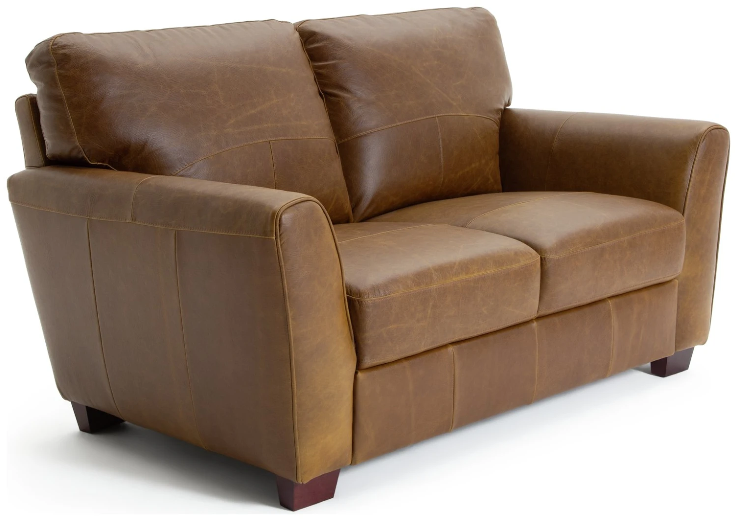 Habitat Milford Leather 2 Seater Sofa - Tan - Image 7