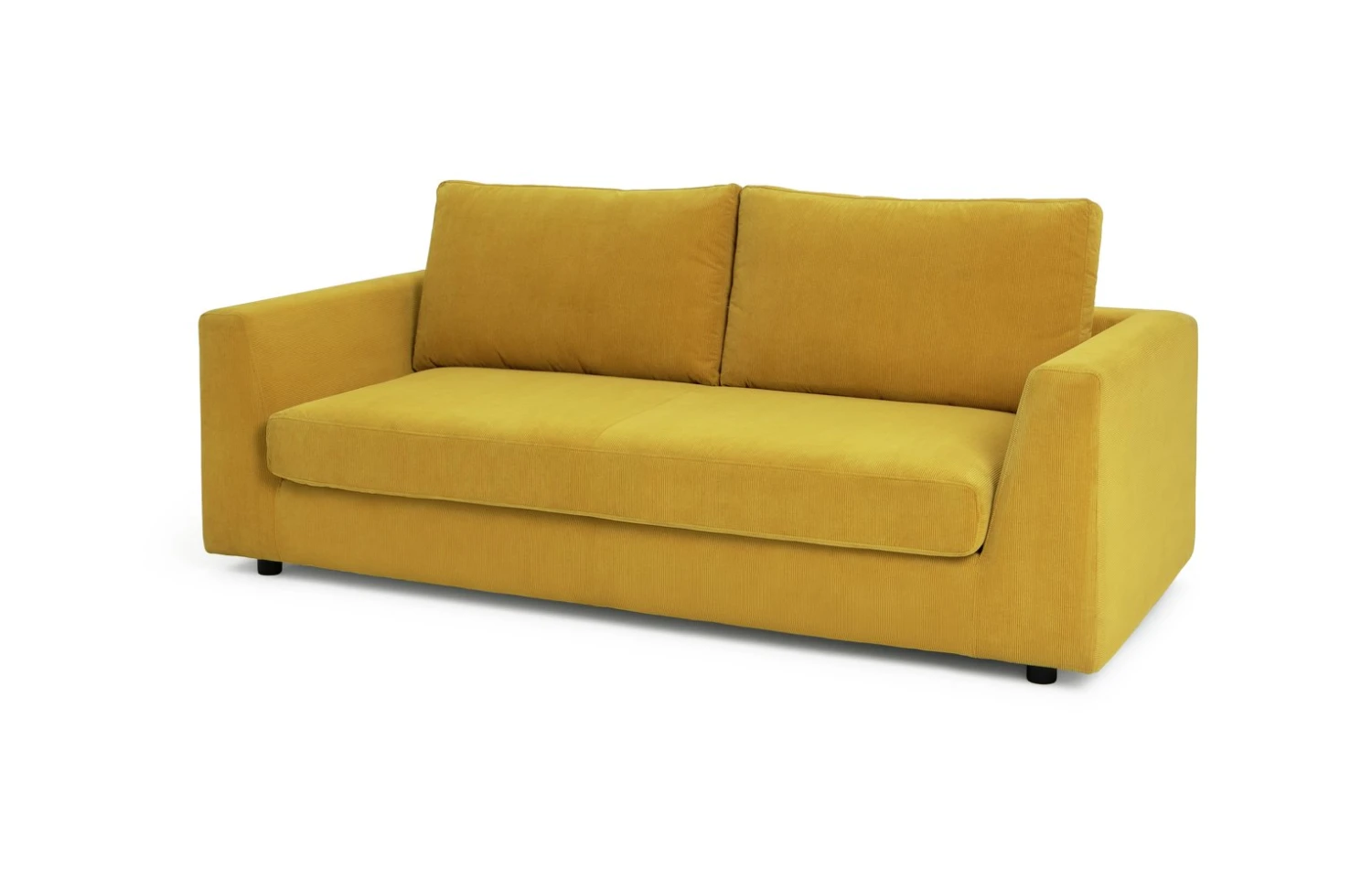 Habitat Brixley Fabric 3 Seater Sofa - Yellow - Image 5