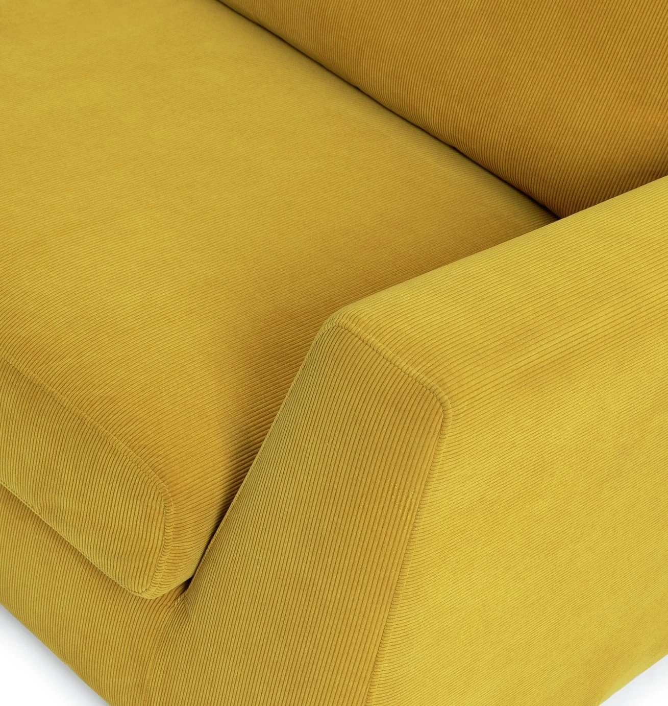 Habitat Brixley Fabric 3 Seater Sofa - Yellow - Image 8