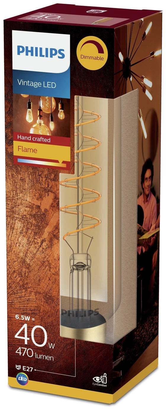 Philips LED Filament E27 6.5W (40W) Dim Giant Bulb - Gold - Image 2