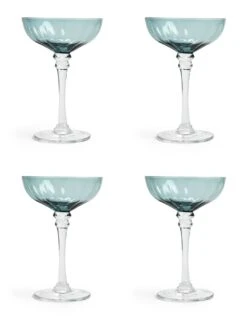 Habitat Japonica Set Of 4 Champagne Coupe
