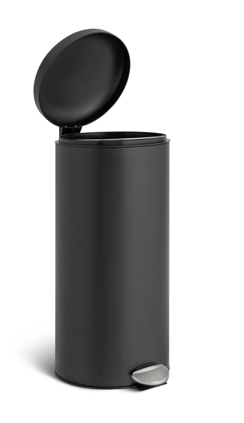 Habitat 30 Litre Domed Pedal Bin - Black - Image 3