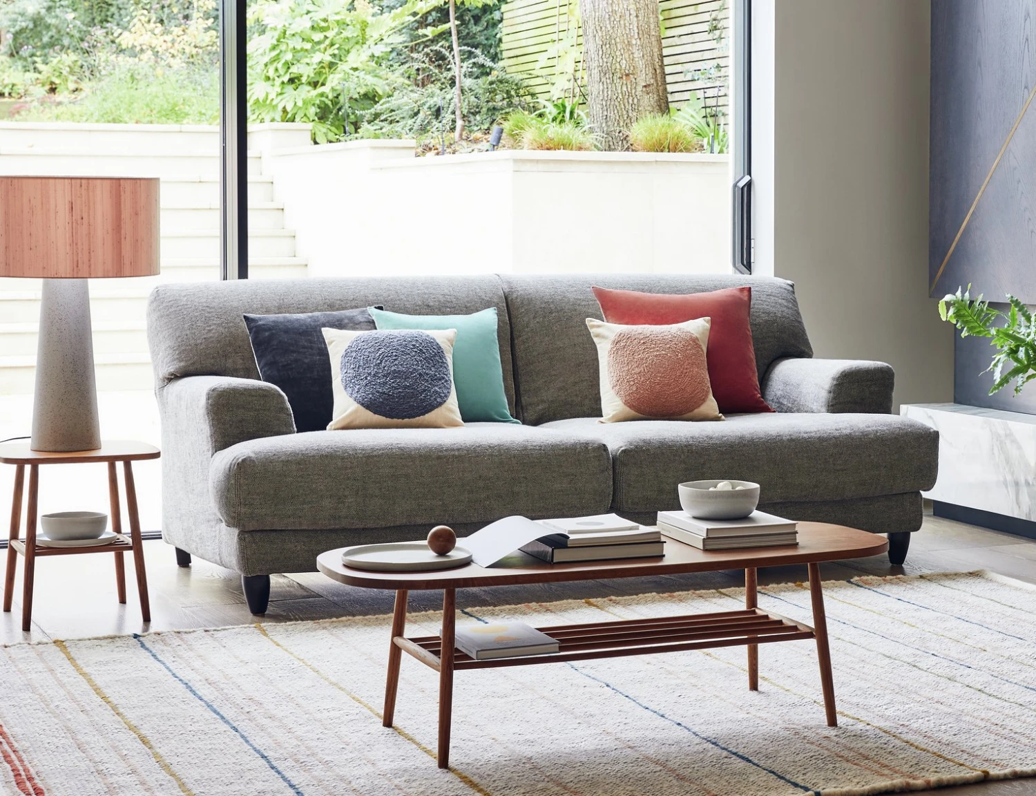 Habitat Askem Fabric 3 Seater Sofa - Grey - Image 2