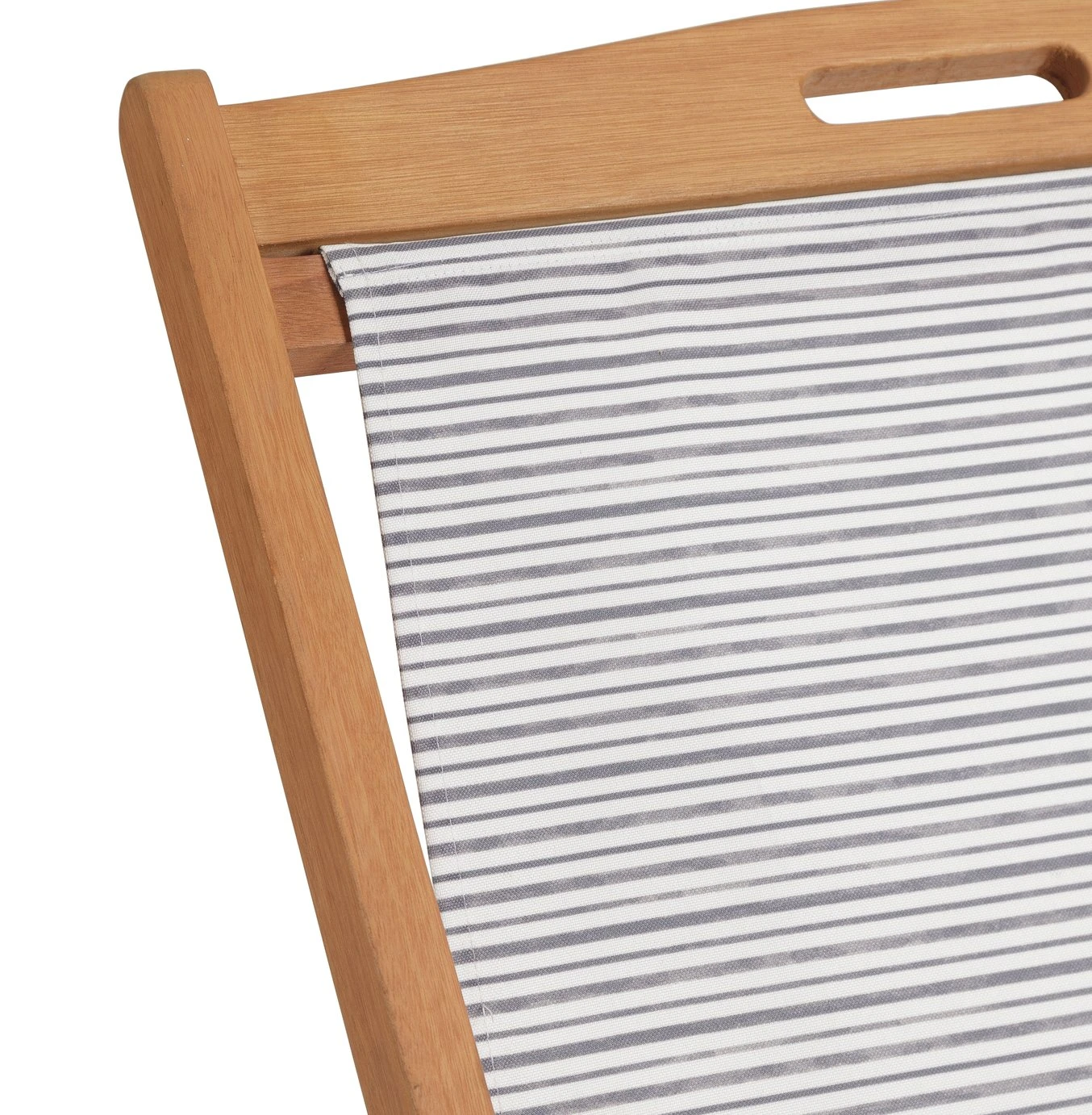 Habitat Folding Wooden Garden Deck Chair - Grey - Image 8