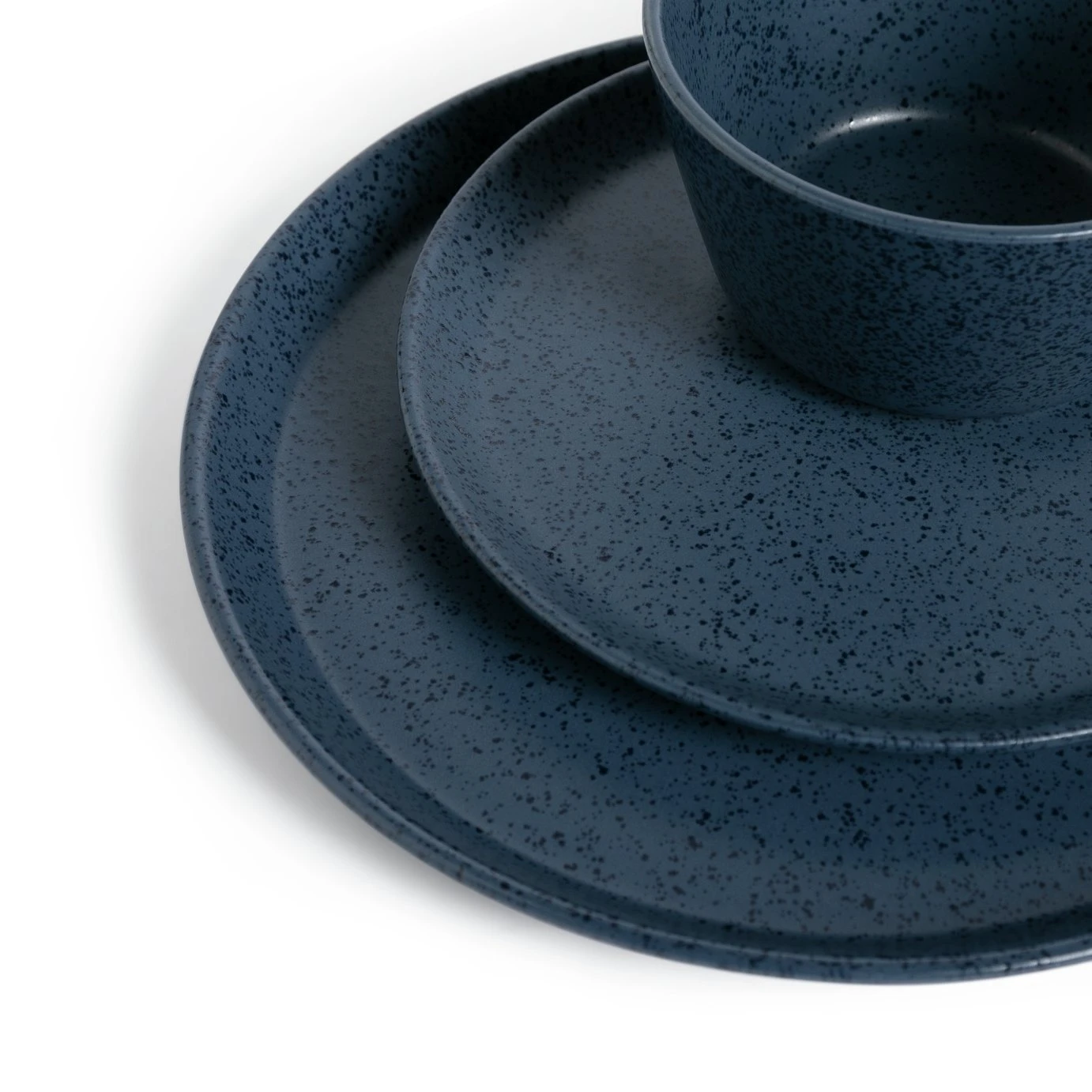 Habitat Addison 12 Piece Stoneware Dinner Set - Blue - Image 6