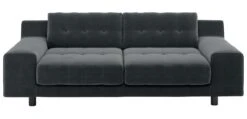 Habitat Hendricks Velvet 3 Seater Sofa - Dark Grey