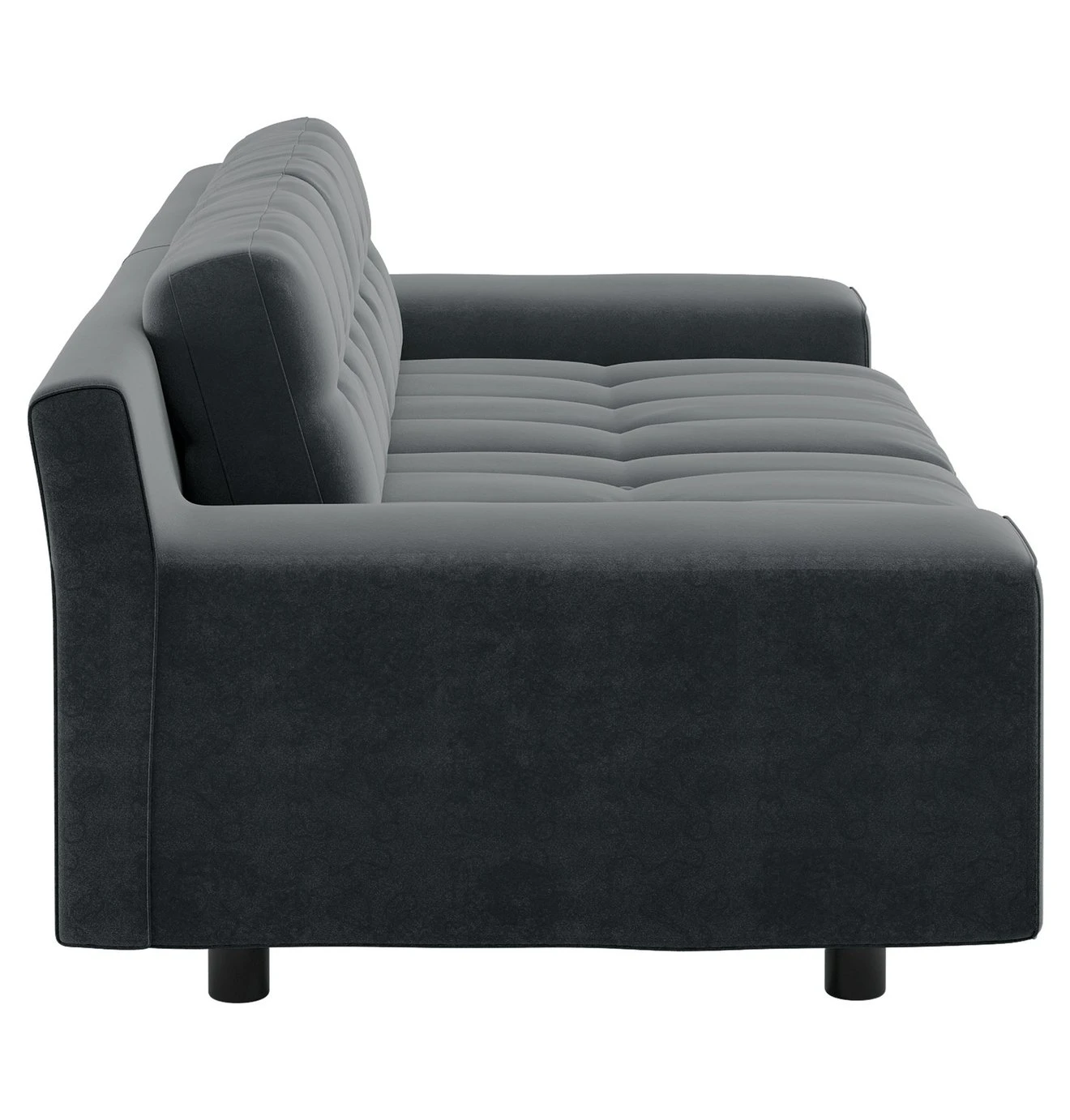 Habitat Hendricks Velvet 3 Seater Sofa - Dark Grey - Image 6