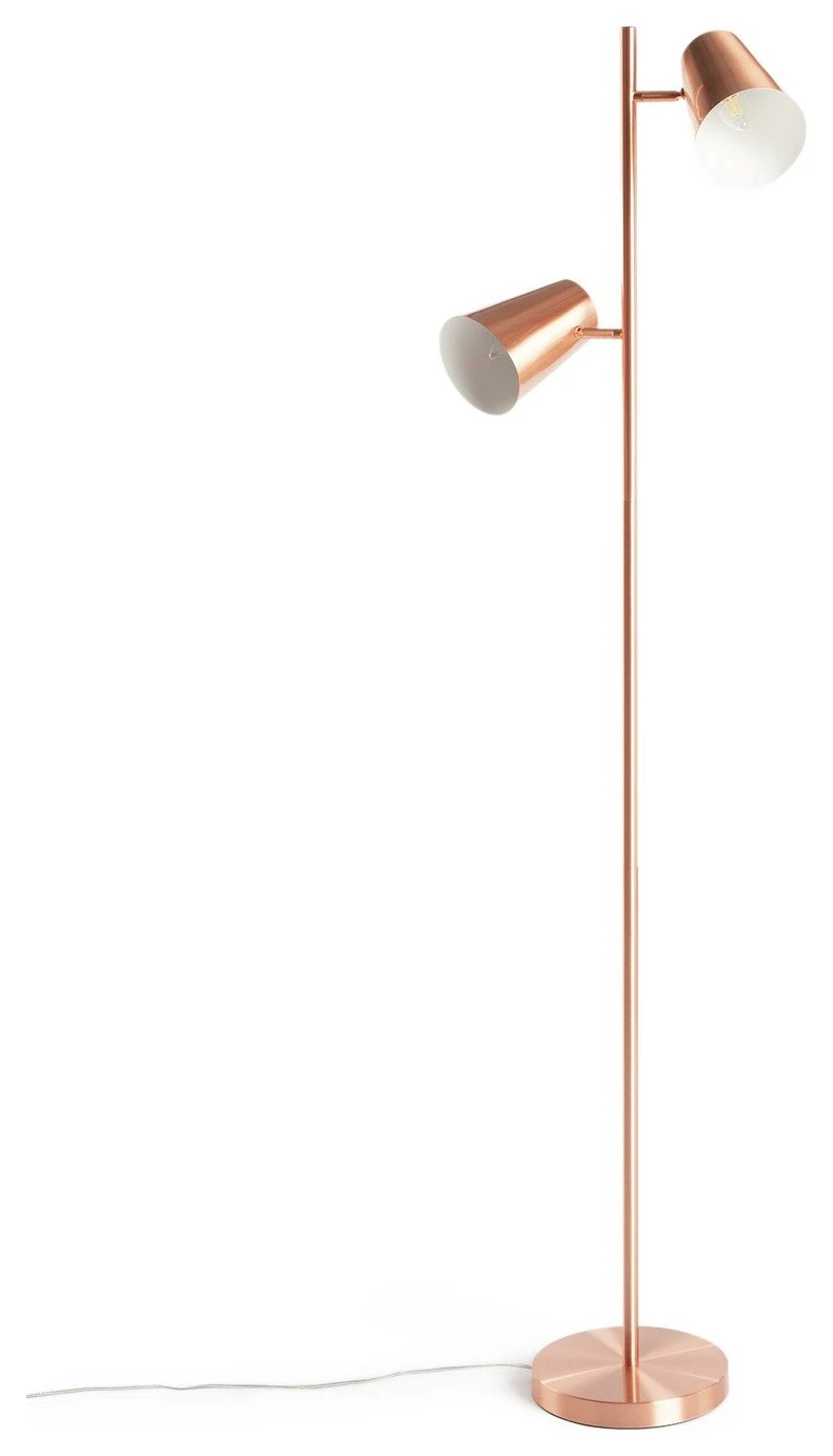 Habitat Iras Copper 2 Light Floor Lamp - Copper - Image 2