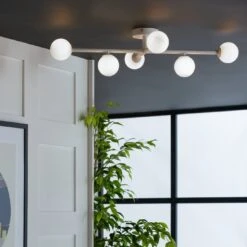 Habitat Alonso 6 Light Flush To Ceiling Light - White