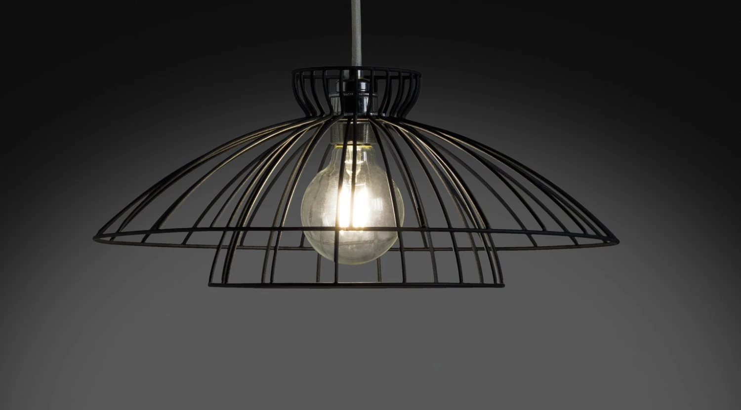 Habitat Kiso 2 Tier Wire Pendant Shade - Black - Image 5
