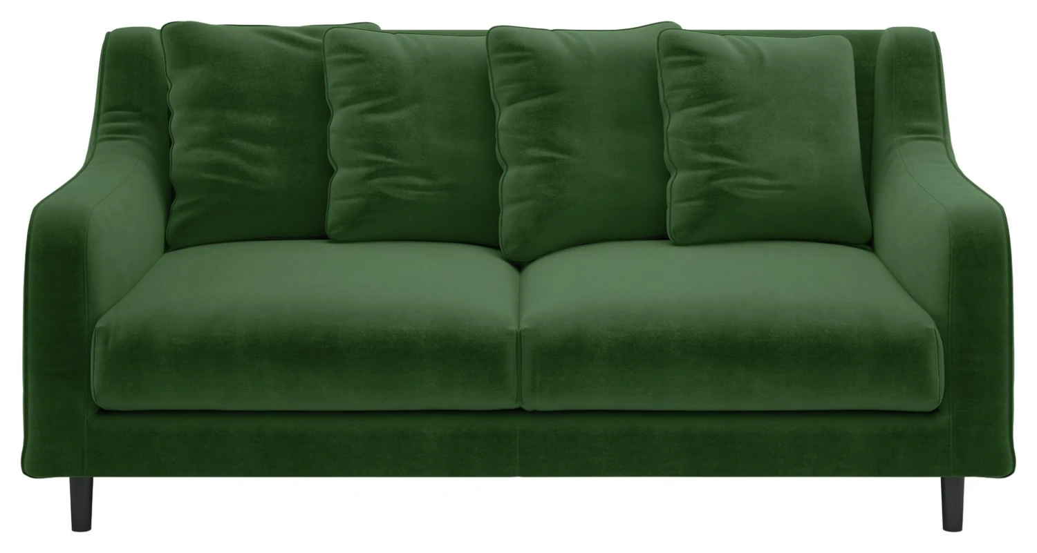Habitat Swift Velvet 2 Seater Sofa - Moss Green