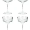Habitat Pressed Set Of 4 Champagne Coupe Glasses