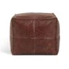 Habitat Kaikoo Faux Leather Footstool - Brown