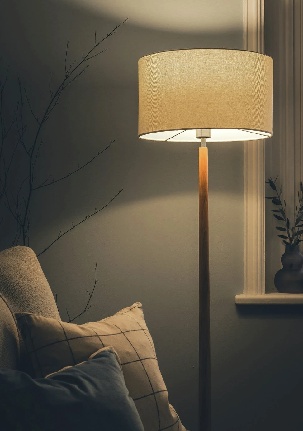 Habitat Pole Floor Lamp Base Only - Oak - Image 3