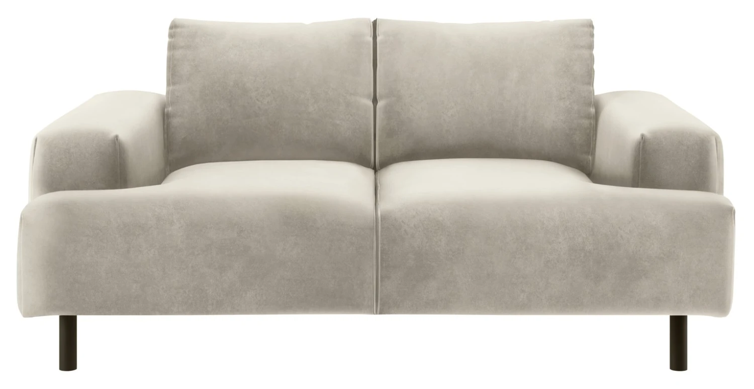 Habitat Julien Velvet 2 Seater Sofa - Natural - Image 5