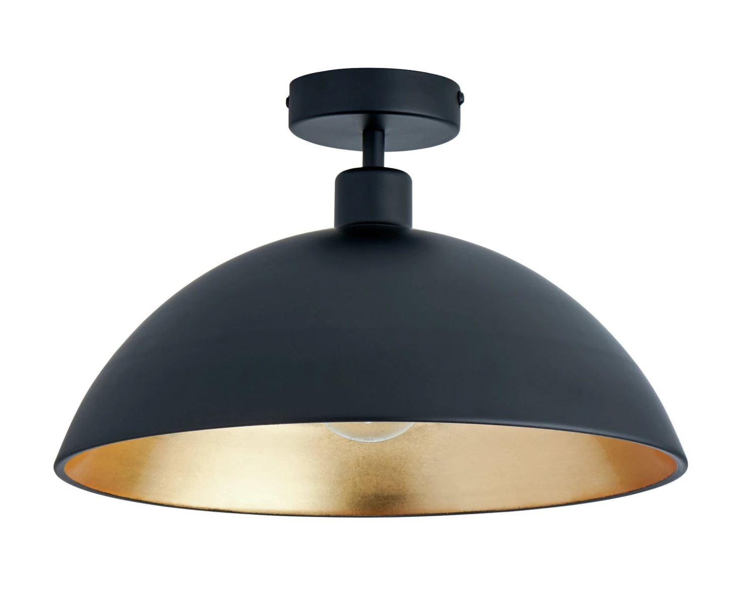 Habitat Yuno Leaf Flush To Ceiling Light - Black And Gold - Image 2