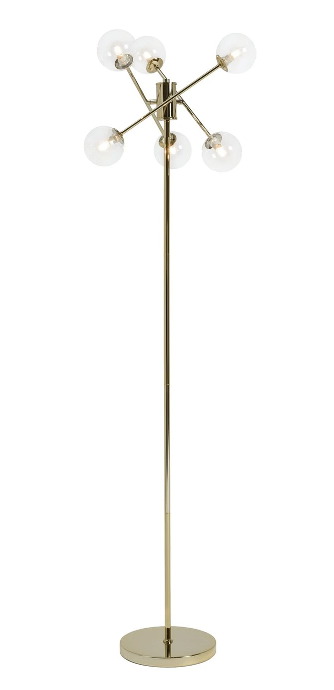 Habitat Glam 6 Light Glass Floor Lamp – Gold - Image 4