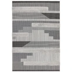 Asiatic Monty In And Outdoor Rug - 120x170cm - Black & Grey