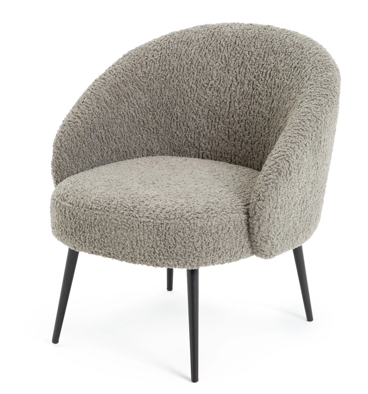 Habitat Ash Boucle Accent Chair - Grey - Image 5