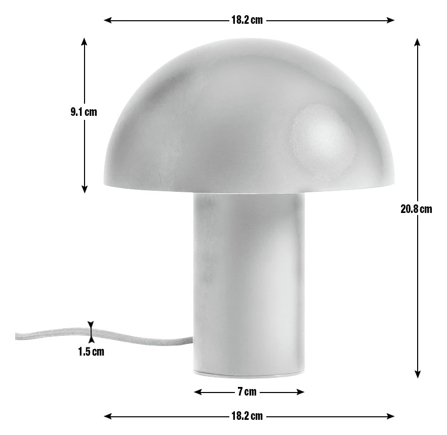 Habitat Ngami Mushroom Aluminium LED Touch Table Lamp - Blue - Image 9