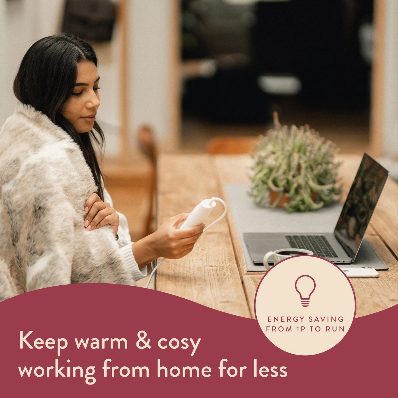 Dreamland Luxury Faux Fur Husky Heated Throw - Large - Image 3