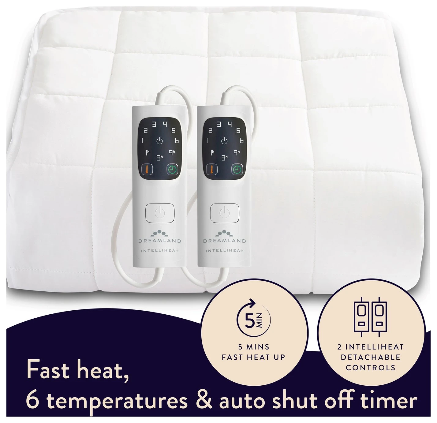 Dreamland Intelliheat Dual Control Mattress Protector - King - Image 4