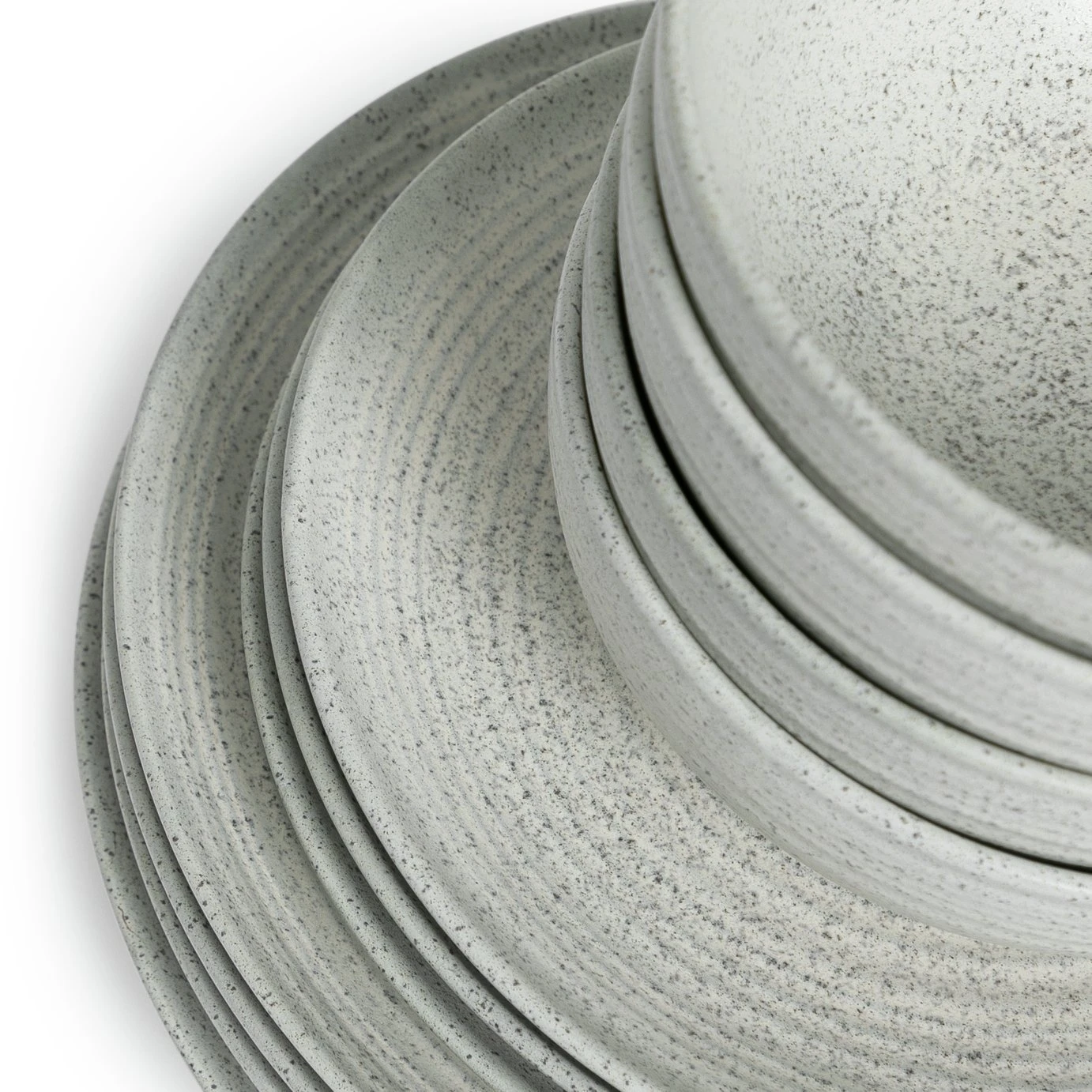 Habitat Textured Ripple 12 Piece Dinner Set - Chalk - Image 6