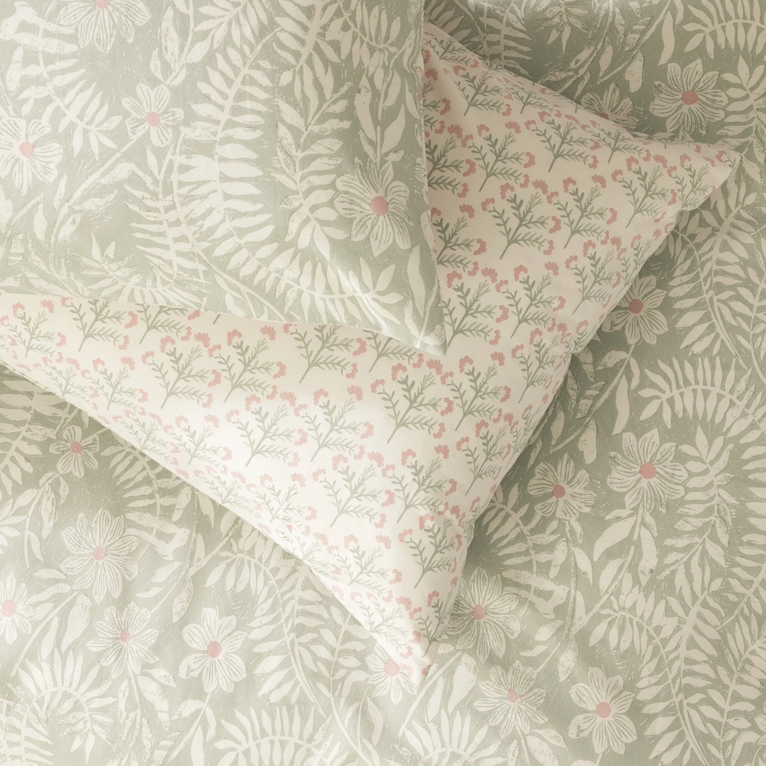 Habitat 180TC Meadow Fern Floral Green Bedding Set - Single - Image 4
