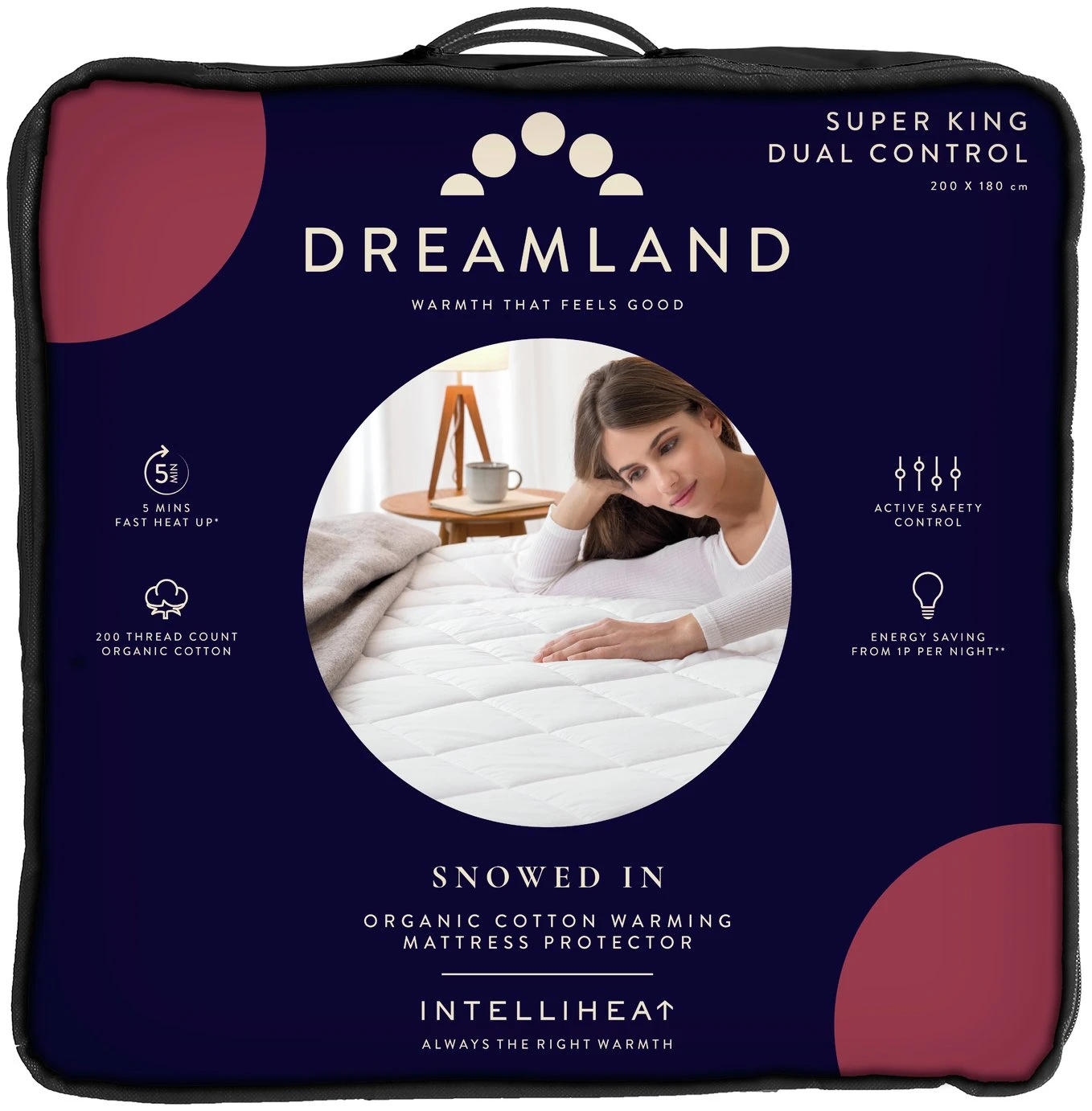 Dreamland Dual Control Mattress Protector-Super King