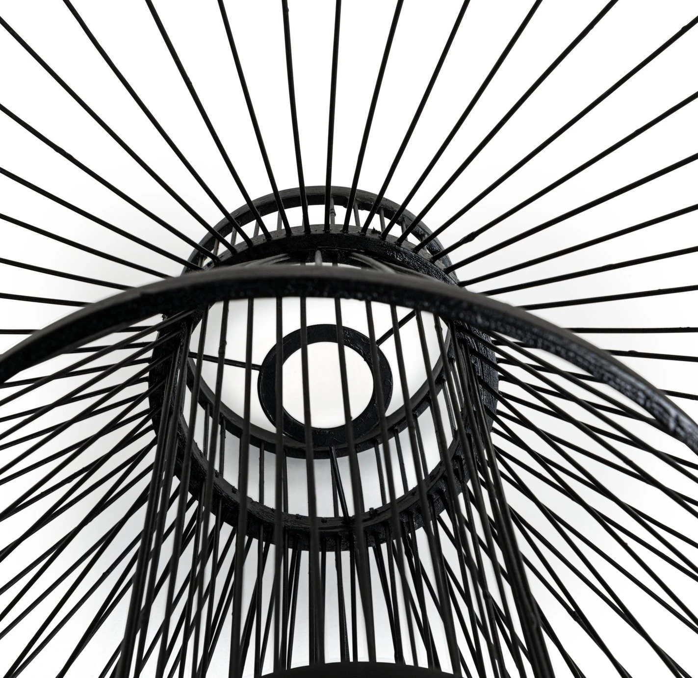 Habitat Wood 3 Tier Pendant Shade - Black - Image 5