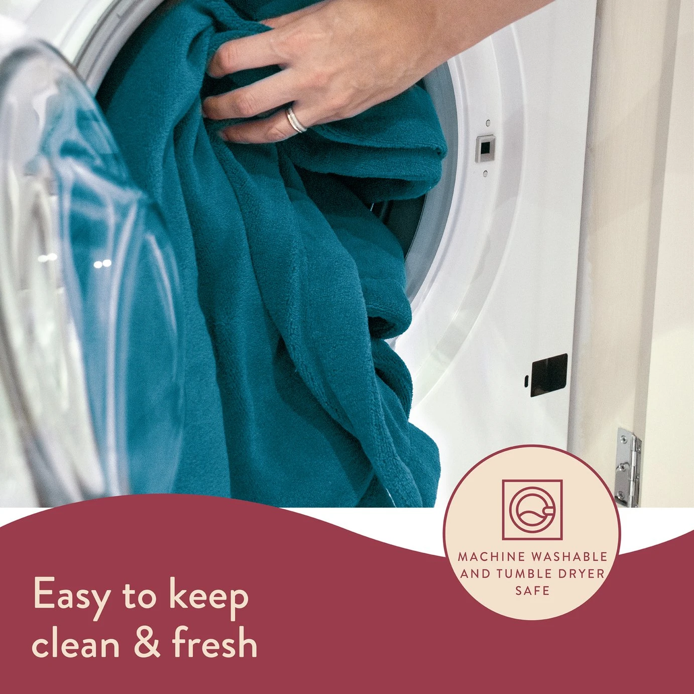 Dreamland Snuggle Up Teal Heated Throw - Large - Image 5