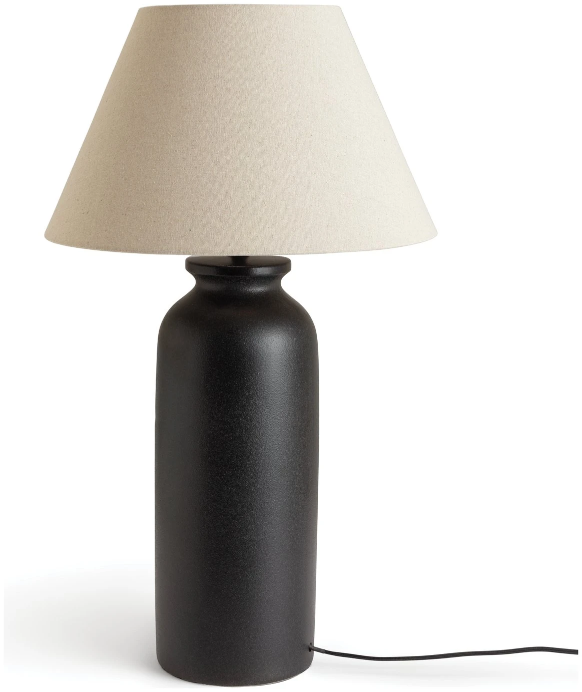 Habitat Hashi Ceramic Table Lamp - Black & Beige - Image 6