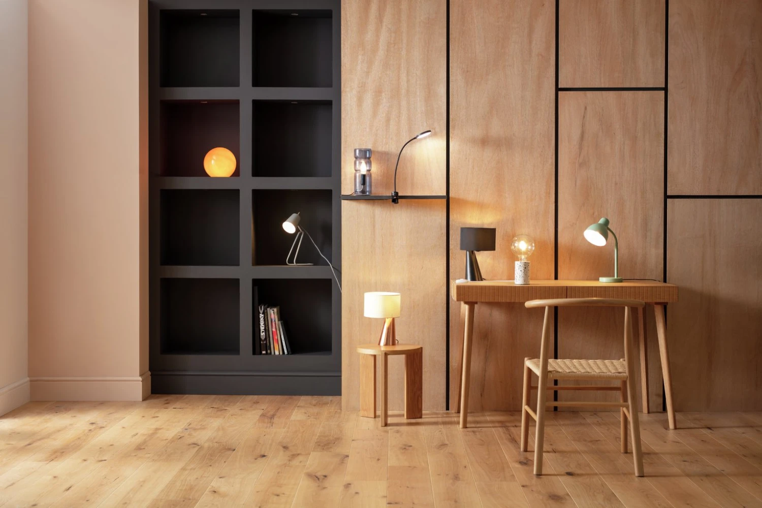 Habitat Abono Steel LED Table Lamp - Black - Image 5