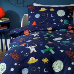 Habitat Kids Glow In The Dark Space Bedding Set - Toddler